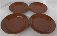 Set of 4 earthtone plates