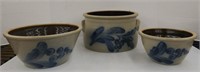 Set of salt-glaze stoneware nesting bowls