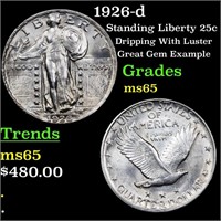 1926-d Standing Liberty 25c Grades GEM Unc