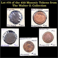 Lot #79 of the 450 Masonic Tokens from The Walter