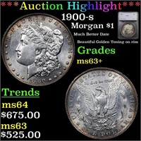 *Highlight* 1900-s Morgan $1 Graded ms63+