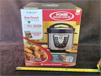 New in Box 6 Quart Power Pressure Cooker