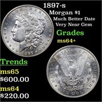 1897-s Morgan $1 Grades Choice+ Unc