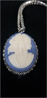 Whiting & Davis Large Cameo Necklace