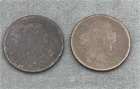 2x The Bid 1802, 1803 Draped Bust Large Cents