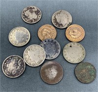 Mixed Lot Of Liberty Nickels & Indian Cents