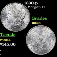 1890-p Morgan $1 Grades Choice Unc
