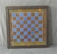 Vintage Checkerboard With Painting On Other Side