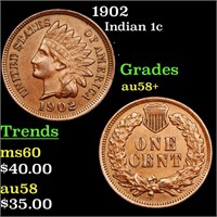 1902 Indian 1c Grades Choice AU/BU Slider+