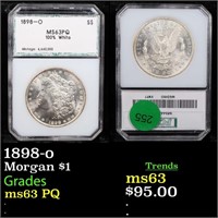 1898-o Morgan $1 Graded ms63 PQ