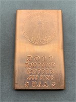 1/2 Pound - 7.35 Ozt .999 Copper Ingot