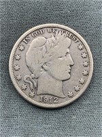 1912-d Barber Silver Half Dollar