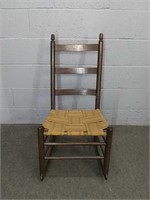Ladder Back Woven Seat Chair