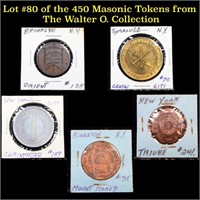 Lot #80 of the 450 Masonic Tokens from The Walter