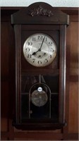 ANTIQUE WALL CLOCK WITH KEY