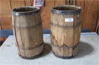 (2) wood nail kegs