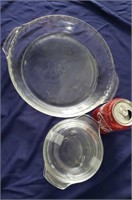 Fireking Pie Plate and Glass Bowl with Lid