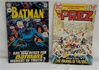 DC Comics Batman Issue 211 & PREZ Issue 1