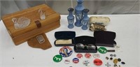 Presidential Pins, Wire Rim Glasses with extra