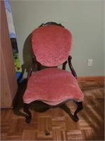 Antique Reddish Pink Chair