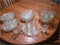 Large lot of Federal Glass Plates and cups