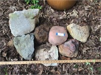 (7) Assorted Size Landscape Rocks