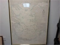 Huge Map of Aegan Sea Framed Print