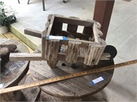26" Wooden Wheelbarrow  Planter Box
