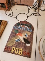 Pub Sign & Metal Fish