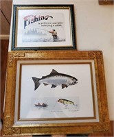 2 Signed Fish Prints