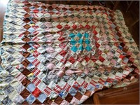 Hand Stitched Full Size Quilt Top