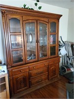 2 Pc Lighted China Cabinet