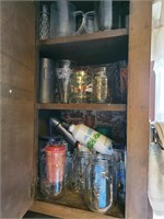 Various Glasses in Cabinet