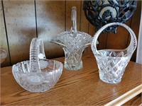 3 Glass Baskets