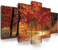 80" X 40" Abstract Poster Autumn Forest
