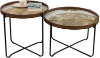 Set of 2 Folding Coffee Table EndTables