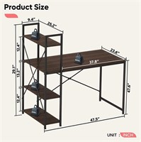 47" Bestier Computer Desk with Storage