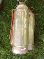 3 old fire extinguishers