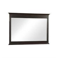 32 "Lx 46"W Framed Wall Mirror in Espresso