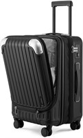 20" LEVEL8 Grace Carry-On Luggage, Black