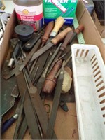 box of files and misc tools/hardware