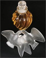 Large Lalique L'air du Temps Perfume Bottle.
