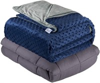 15 LBS Weighted Blanket, Queen, Blue