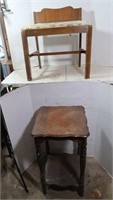 Wooden Stand(16x16x28)&Vanity Chair(19x16x23)