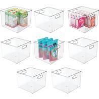4 Pack 10"x10"  Food Storage Organizer Bin.
