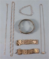 Bracelets & Necklaces incl. Sterling, 17.7g