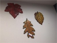 (3) Resin / Plaster Decorative Fall Leaves