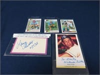 Lot of 5 Cards Signed Nameplates Rookie