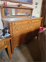 Antique Wooden Dresser/Buffet/Cabinet w/mirror