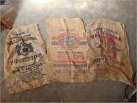 Lot 3 Vintage Potato Sacks